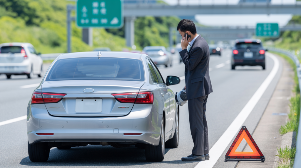 高速道路でパンクしたらどうする？安全確保とロードサービス依頼の流れ