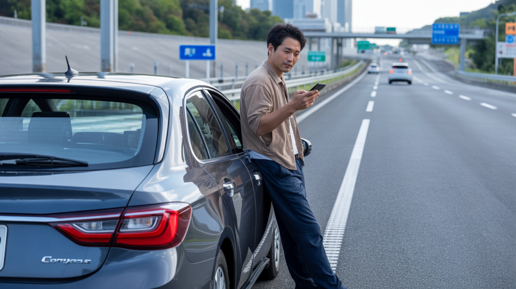 ガス欠で高速道路に止まったら危険？正しい対処法と連絡先を解説