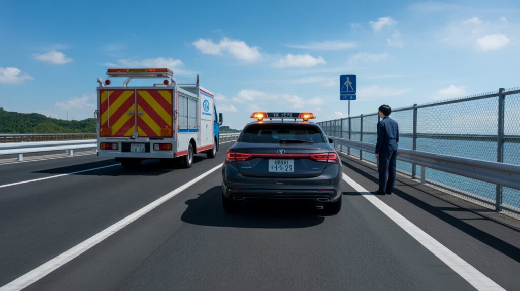 高速道路で車が動かなくなったらどうする？安全確保とロードサービスの呼び方を解説