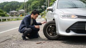 道路上の落下物を踏んだらどうする？下回りを傷めたときの対処法