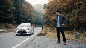 動物と衝突したら車を動かしてもいい？事故後の安全確保と対応を解説